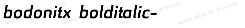 bodonitx bolditalic字体转换